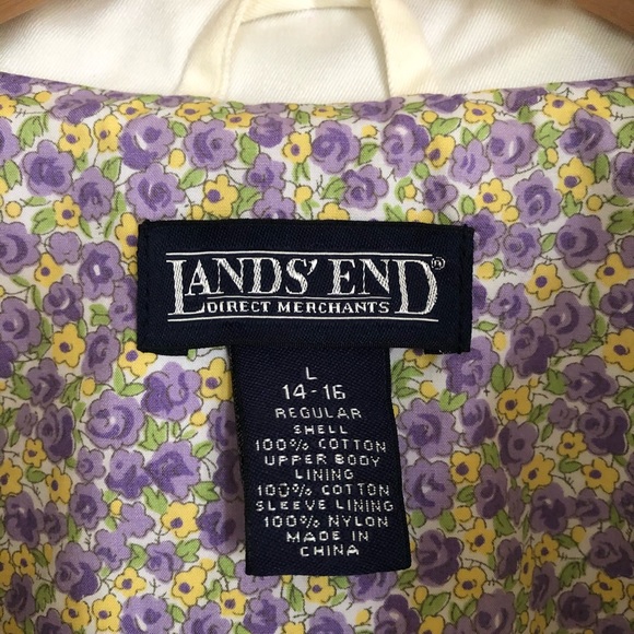 Land’s End NWOT ivory rain coat - Picture 2 of 16